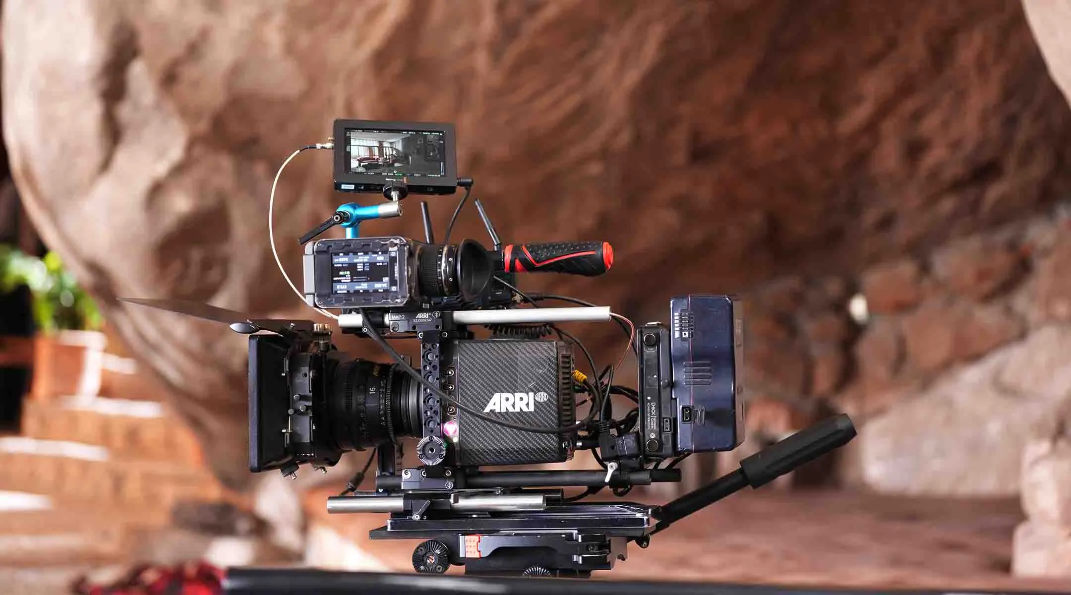 Arri Alexa mini Camera at a scene Shooting with all essential gears